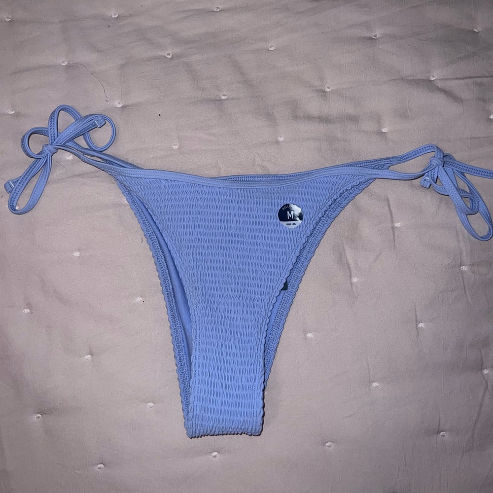 Blue High Leg Swimsuit Bottoms